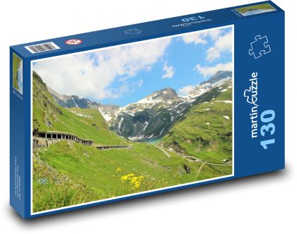 Rakousko - Alpy, hory - Puzzle 130 dílků, rozměr 28,7x20 cm
