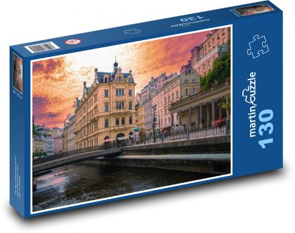 Česká Republika - Karlovy Vary - Puzzle 130 dílků, rozměr 28,7x20 cm
