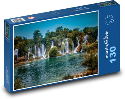Nature - waterfall - Puzzle 130 pieces, size 28.7x20 cm 