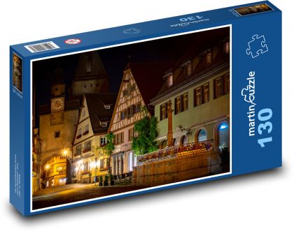 Německo - domy - Puzzle 130 dílků, rozměr 28,7x20 cm