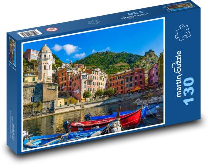 Port w Cinque Terre - Włochy - Puzzle 130 elementów, rozmiar 28,7x20 cm