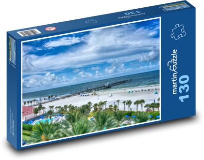 USA - pláž - Puzzle 130 dielikov, rozmer 28,7x20 cm 