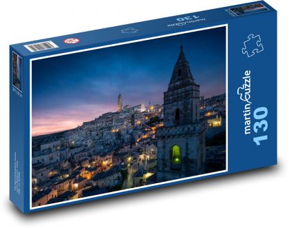 Itálie - Matera - Puzzle 130 dílků, rozměr 28,7x20 cm