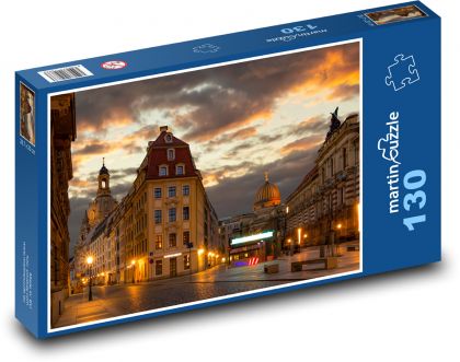 Night Dresden in Germany - Puzzle 130 pieces, size 28.7x20 cm 