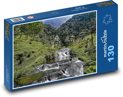 Kolumbia - wodospad - Puzzle 130 elementów, rozmiar 28,7x20 cm