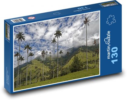 Kolumbia - palmy - Puzzle 130 dielikov, rozmer 28,7x20 cm 