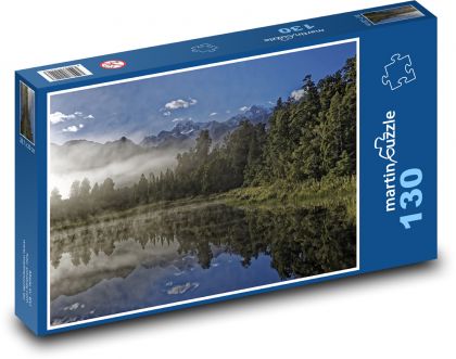 Neblige Berge in Neuseeland - Puzzle - 130 Teile