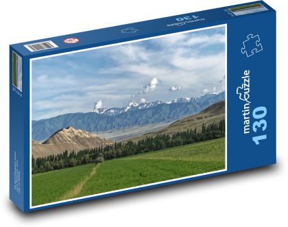 Kirgizsko - hory - Puzzle 130 dielikov, rozmer 28,7x20 cm 