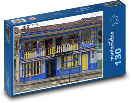 Salento - Colombian architecture - Puzzle 130 pieces, size 28.7x20 cm 
