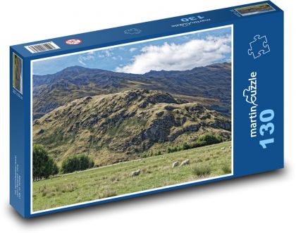 Nový Zéland - Mount Aspiring - Puzzle 130 dílků, rozměr 28,7x20 cm