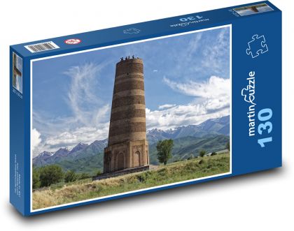 Kyrgyzstán - věž - Puzzle 130 dílků, rozměr 28,7x20 cm