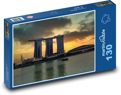 Singapur Marina Bay - Puzzle 130 elementów, rozmiar 28,7x20 cm