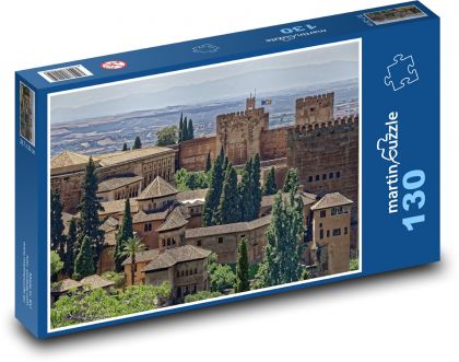 Spanish Palace of the Alhambra, Granada - Spain - Puzzle 130 pieces, size 28.7x20 cm 