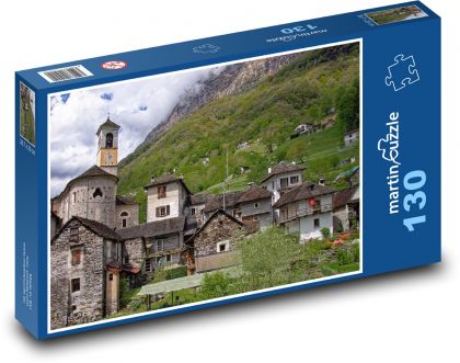 Švýcarsko - Ticino - Puzzle 130 dílků, rozměr 28,7x20 cm