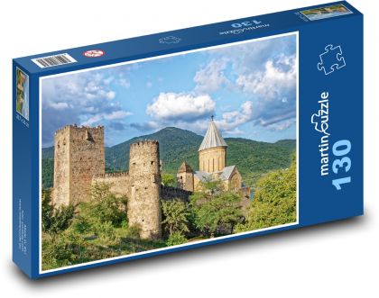 Zamek Ananuri - Gruzja - Puzzle 130 elementów, rozmiar 28,7x20 cm