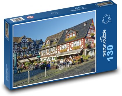 Reštaurácie v Braunfels - Nemecko - Puzzle 130 dielikov, rozmer 28,7x20 cm 