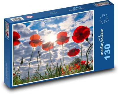 Poppies in the Field - Puzzle 130 pieces, size 28.7x20 cm 