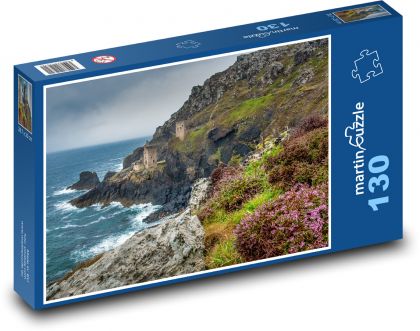 Castle and stormy sea - Puzzle 130 pieces, size 28.7x20 cm 