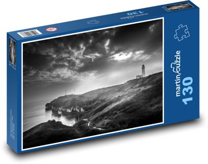 Black and white reef beacon - Puzzle 130 pieces, size 28.7x20 cm 