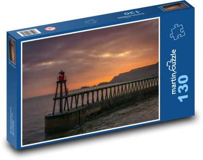 Sunset Pier Lighthouse - Puzzle 130 pieces, size 28.7x20 cm 