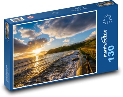 Východ slnka nad morom - Puzzle 130 dielikov, rozmer 28,7x20 cm 