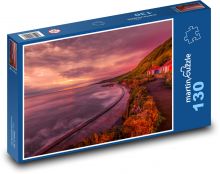 Západ slunce, pobřeží Puzzle 130 dílků - 28,7 x 20 cm