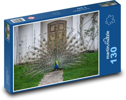 Crowned peacock - Puzzle 130 pieces, size 28.7x20 cm 