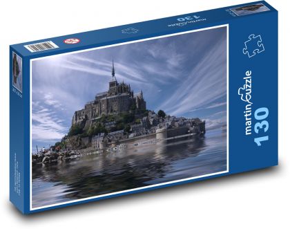 Francie - Mont Saint Michel  - Puzzle 130 dílků, rozměr 28,7x20 cm
