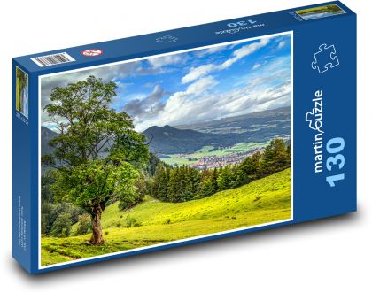 Mountains, forest, nature - Puzzle 130 pieces, size 28.7x20 cm 