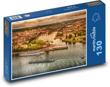 Der Rhein in Koblenz - Deutschland Puzzle 130 Teile - 28,7x20 cm