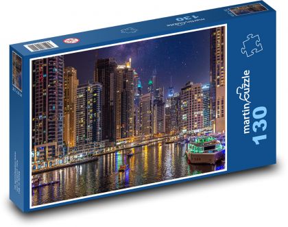 Marina v noci - Dubaj - puzzle 130 dílků