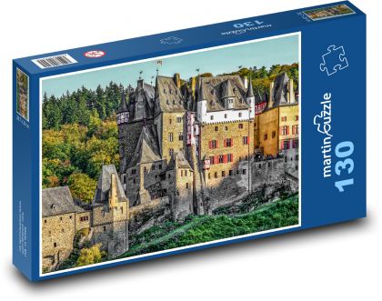 Německo - hrad Eltz - Puzzle 130 dílků, rozměr 28,7x20 cm