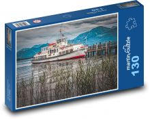 Jazero, loď Puzzle 130 dielikov - 28,7 x 20 cm 