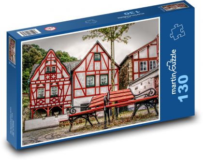Německo, domy, architektura - Puzzle 130 dílků, rozměr 28,7x20 cm