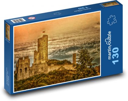 Německo - hrad Monreal - Puzzle 130 dílků, rozměr 28,7x20 cm