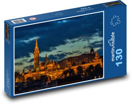Budapešť v noci - Maďarsko - puzzle 130 dílků