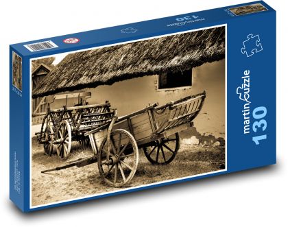 Kočiar na kone - Puzzle 130 dielikov, rozmer 28,7x20 cm 