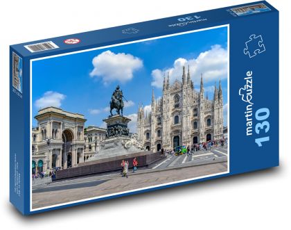 Itálie - Milano - Puzzle 130 dílků, rozměr 28,7x20 cm