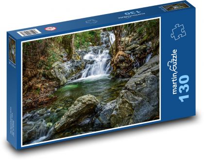 Wasserfall, Floß, Bach - Puzzle - 130 Teile
