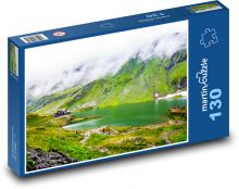 Ranní mlha nad jezerem Puzzle 130 dílků - 28,7 x 20 cm