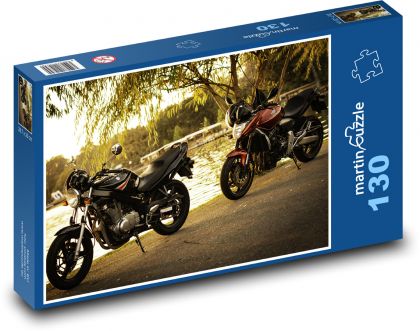 Motorräder am Seeufer - Puzzle - 130 Teile