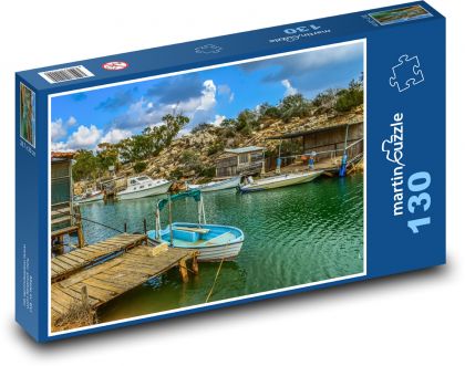 rybárske lode - Puzzle 130 dielikov, rozmer 28,7x20 cm 