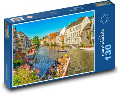 Belgia - Gandawa - Puzzle 130 elementów, rozmiar 28,7x20 cm