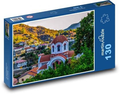 Bergdorf mit Kirche - Puzzle - 130 Teile