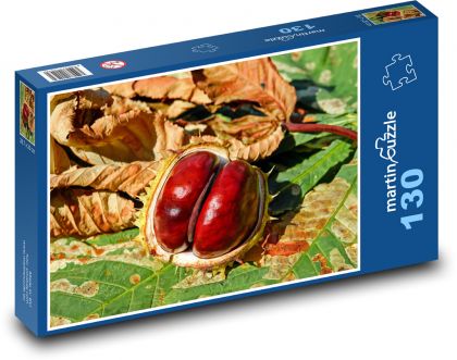 Podzimní kaštan - puzzle 130 dílků
