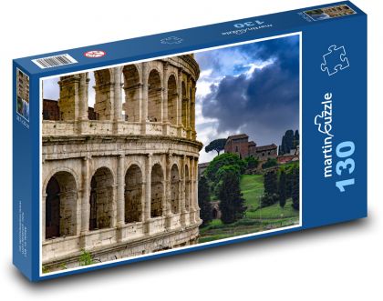 Itálie - Řím, koloseum - Puzzle 130 dílků, rozměr 28,7x20 cm
