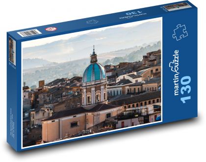 Italian city with a church - Puzzle 130 pieces, size 28.7x20 cm 