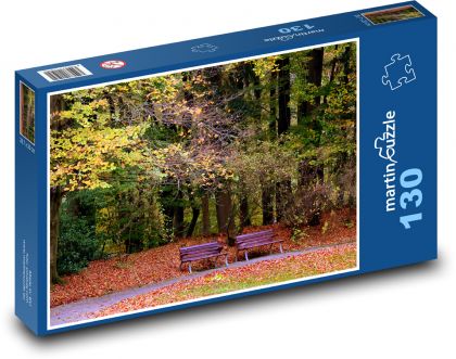 Podzim, park - Puzzle 130 dílků, rozměr 28,7x20 cm