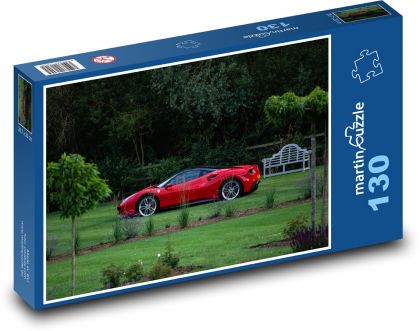 Park, Ferrari 488 - Puzzle 130 dílků, rozměr 28,7x20 cm