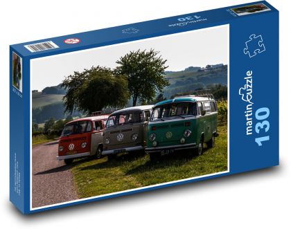 Car - VW bus - Puzzle 130 pieces, size 28.7x20 cm 